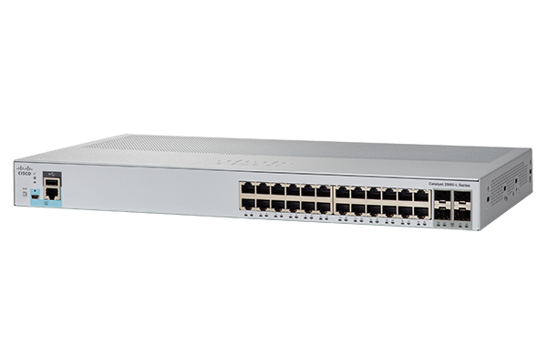 Catalyst 2960 Plus 24 10/100 PoE + 2 T/SFP LAN Base (WS-C2960+24PC-L) – Campus LAN Switch